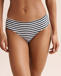 Striped Low-Rise Hipster Bikini Bottom