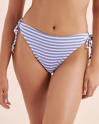 Ribbed Mid-Rise Cheeky Bikini Bottom