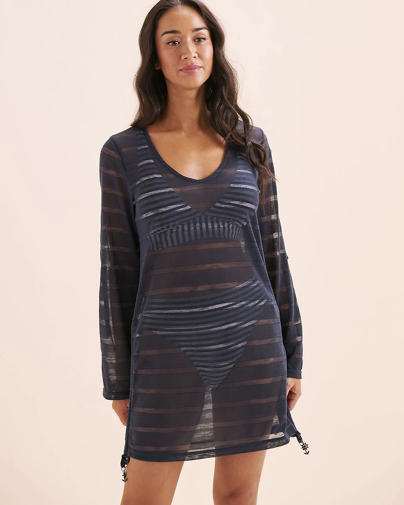 Striped V Neck Tunic