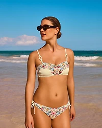 Haut de bikini bandeau floral
