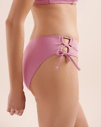 Mid-Rise Side Ties Bikini Bottom