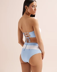 Ribbed Bandeau Bikini Top