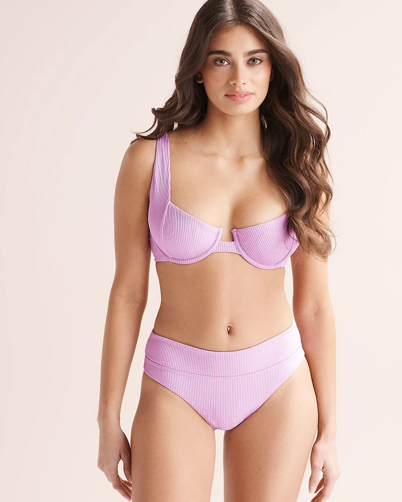Ribbed Cheeky Bikini Bottom