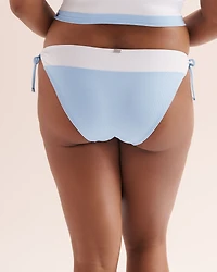 Bas de bikini brésilien noué côtelé