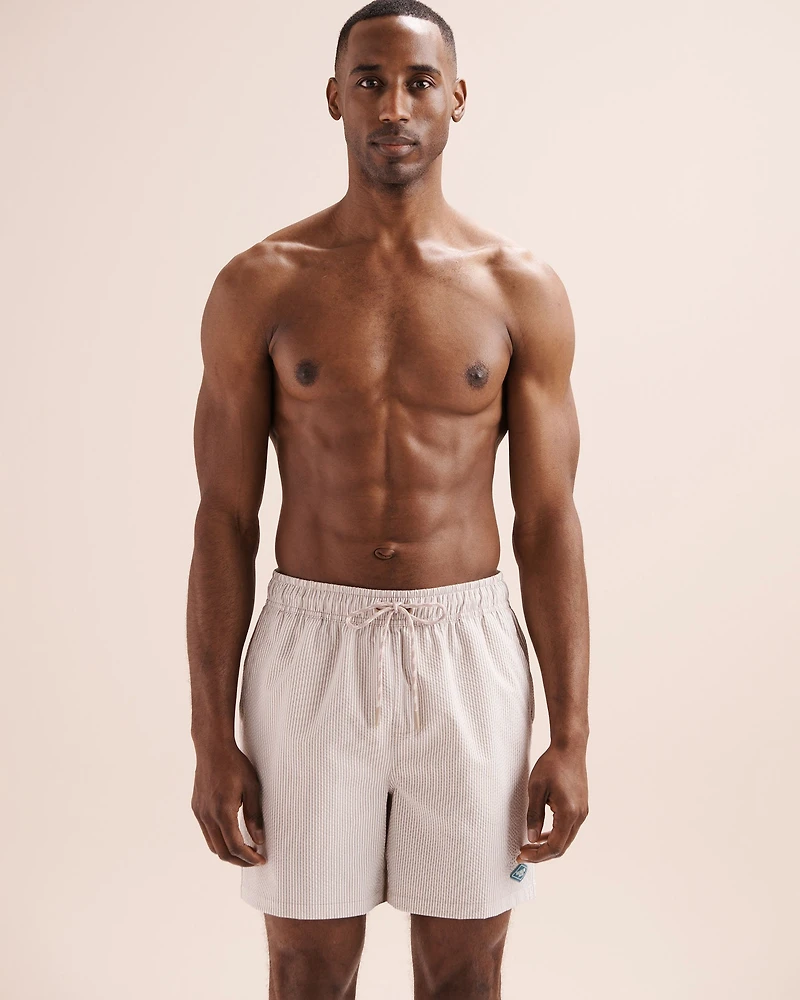 Maillot volley seersucker 6'' avec doublure compressive