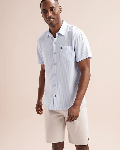 Chemise à manches courtes rayures