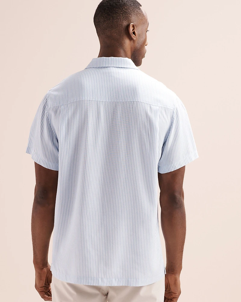 Chemise à manches courtes rayures