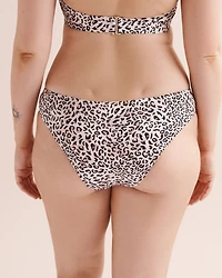 Bas de bikini brésilien léopard satiné