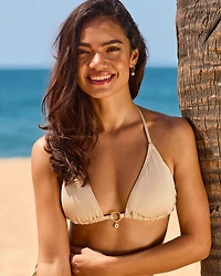 Haut de bikini triangle brillant