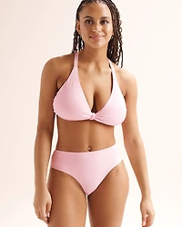 Haut de bikini bralette bonnet D côtelé