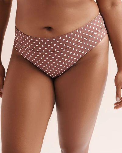 Bas de bikini taille basse cheeky côtel