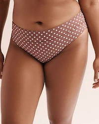 Bas de bikini taille basse cheeky côtel