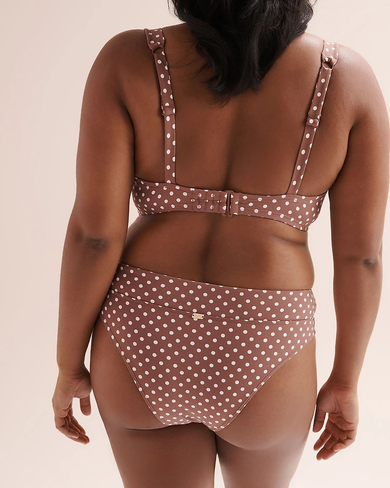 Bas de bikini taille basse cheeky côtel