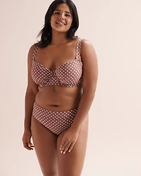 Bas de bikini taille basse cheeky côtel