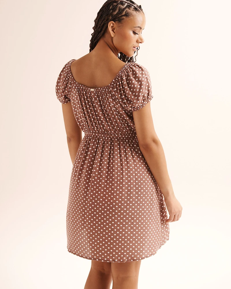 Robe courte à pois