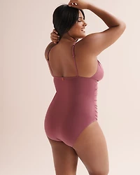 Maillot une-pièce plongeant gainant