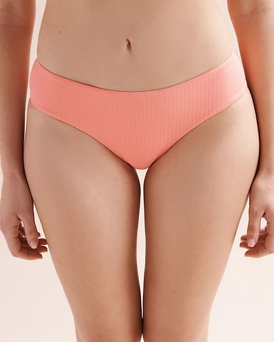 Bas de bikini taille basse cheeky côtel