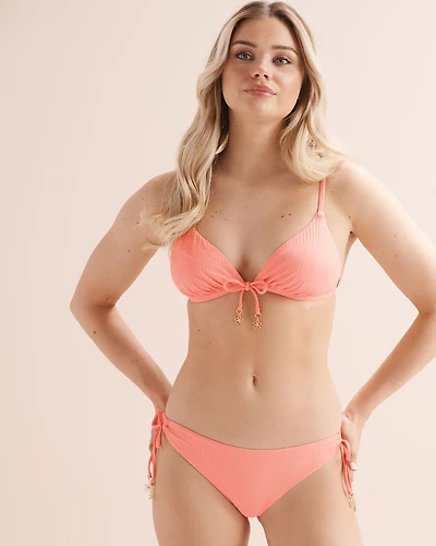 Ribbed Triangle Bikini Top