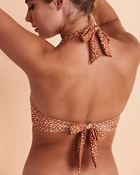 NOCTURNAL DOTS Halter Bralette Bikini Top