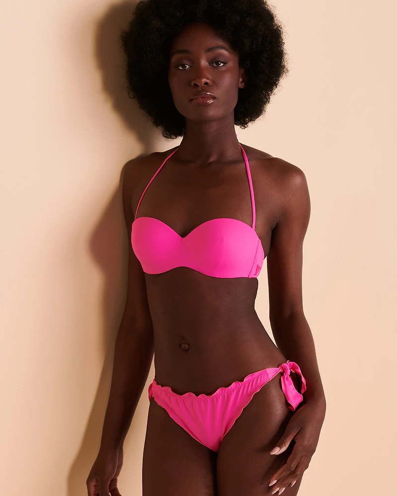 Bas de bikini plissé cheeky