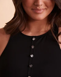 Haut tankini encolure haute RIB