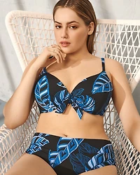 Haut de bikini bonnet D MIDNIGHT LEAVES