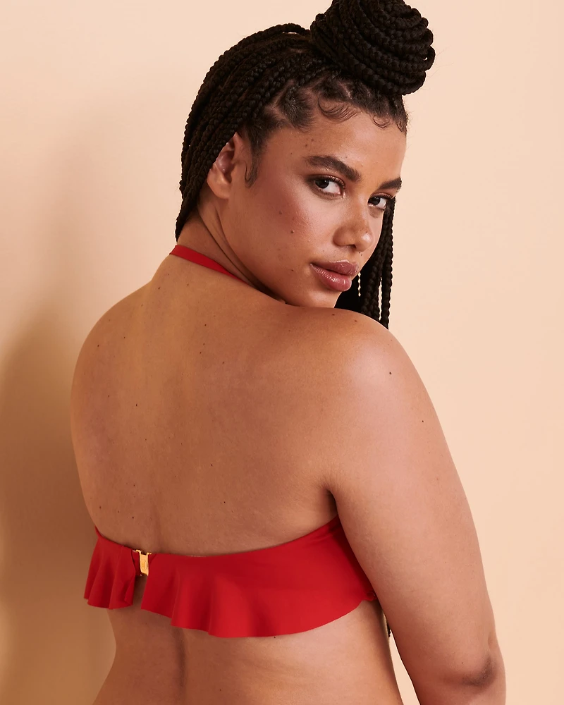 Haut de bikini bandeau à volants KORE