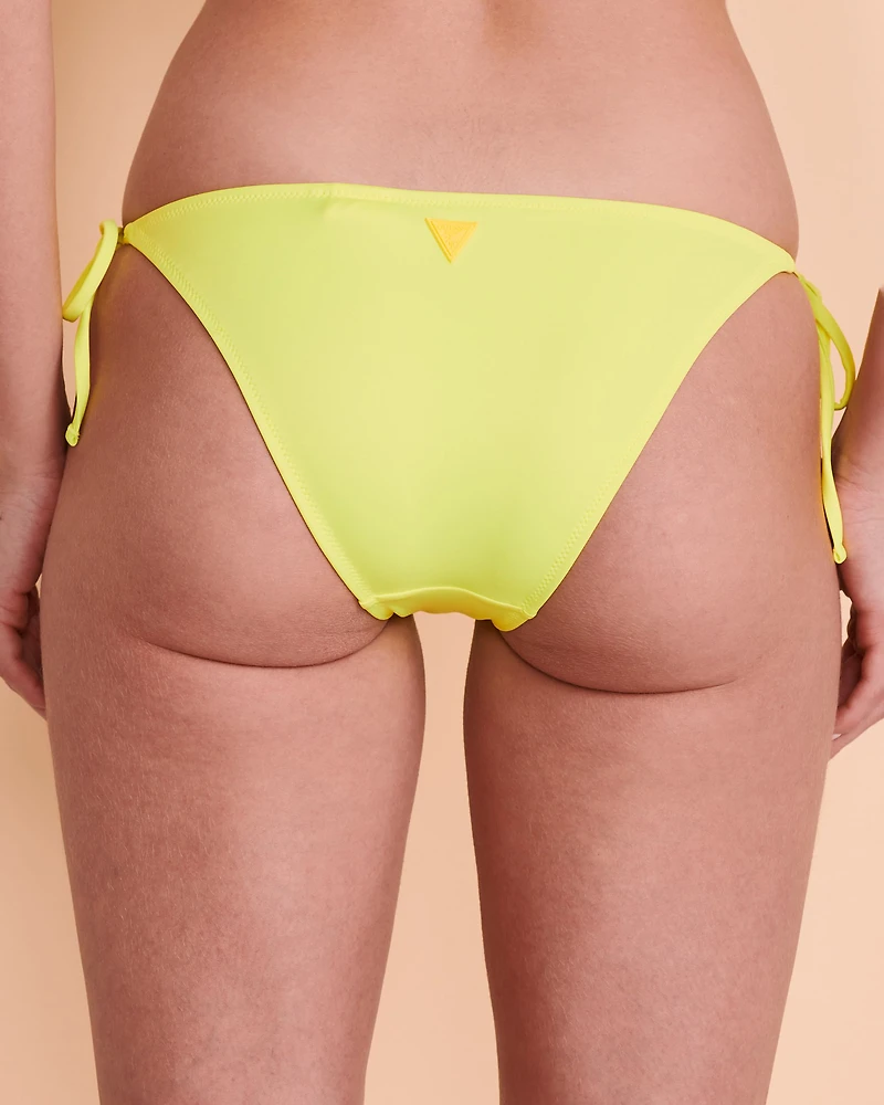 Bas de bikini noué aux hanches CAUTION YELLOW