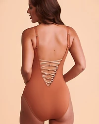 LET'S GET KNOTTY Laced One-piece Swimsuit
