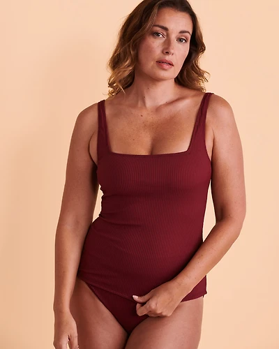 WALK THE LINE Square Neck Tankini Top