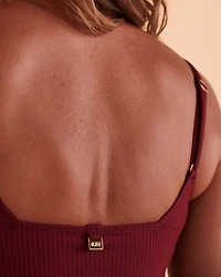 WALK THE LINE Square Neck Tankini Top