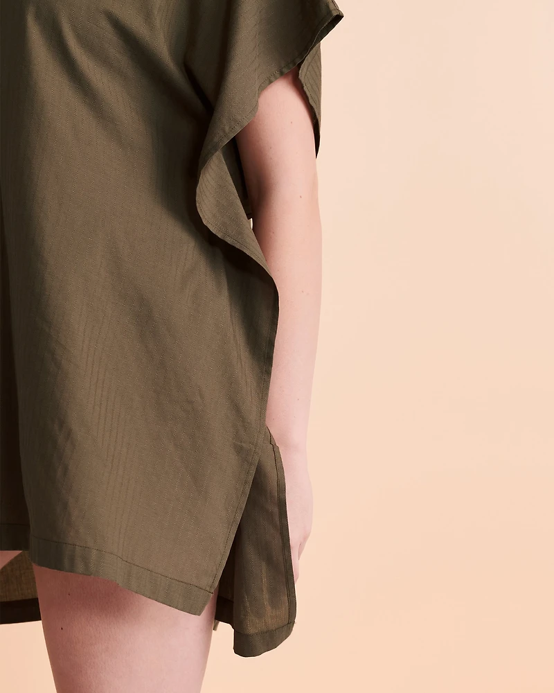 Poncho boutonné