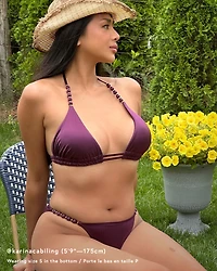 Bas de bikini brésilien taille basse brillant Maldives
