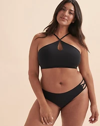 Solid High Neck Bikini Top
