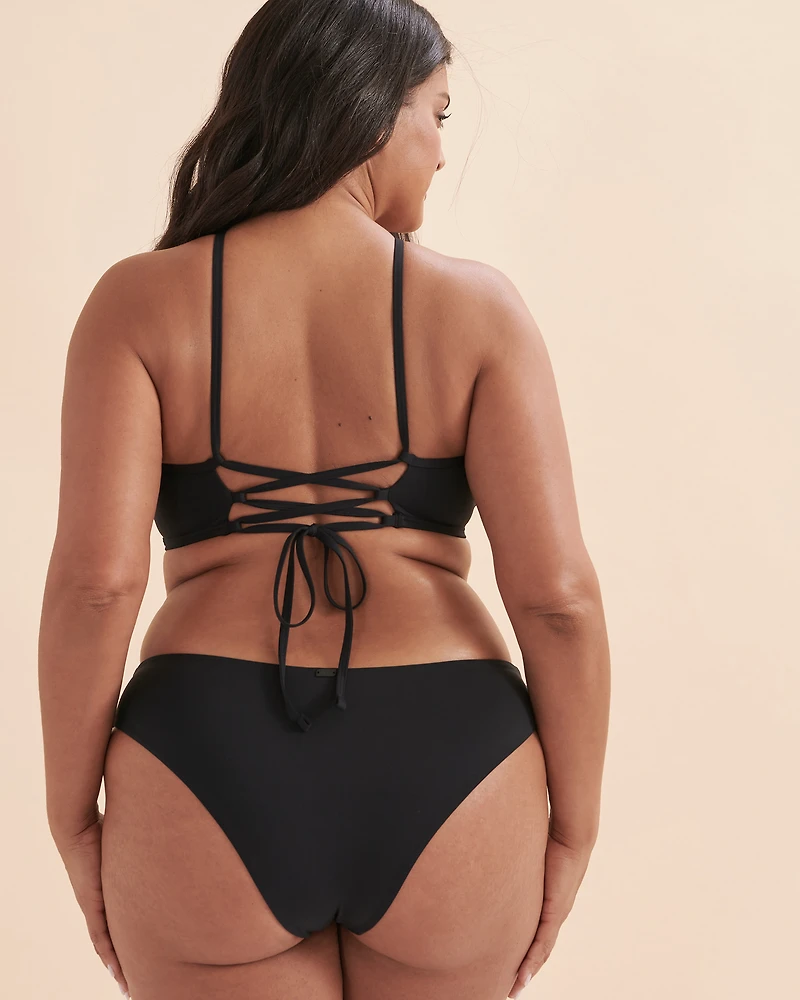 Haut de bikini encolure haute Solid