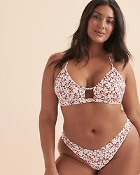 Textured Thong Bikini Bottom