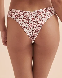 Textured Thong Bikini Bottom