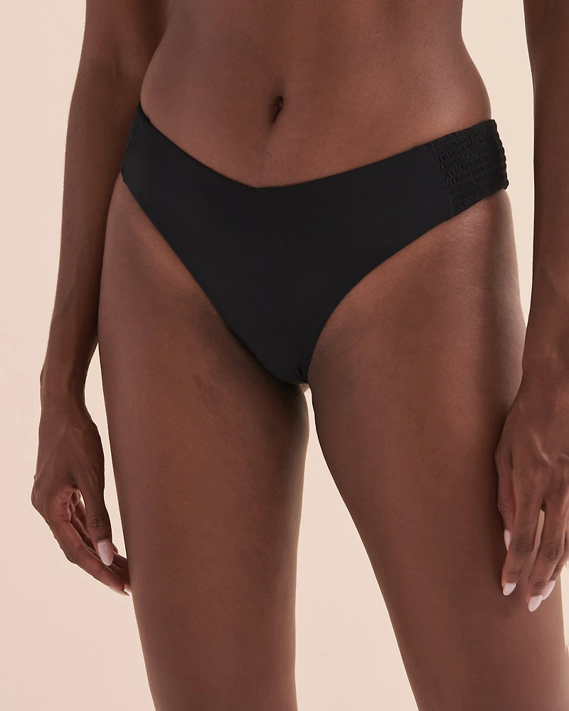 Solid Thong Bikini Bottom
