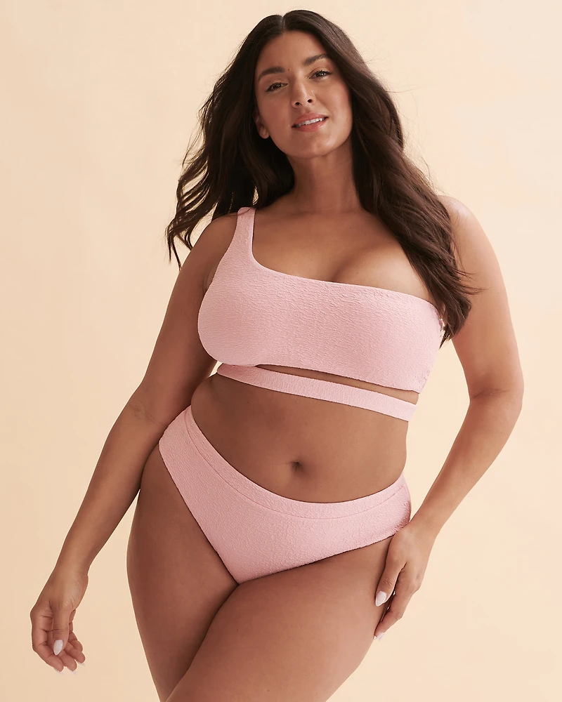 Bas de bikini taille mi-haute Textured