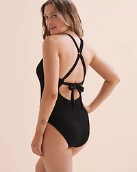 Maillot une-pièce texturé Blue Coastal