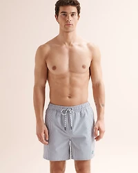 Maillot volley seersucker 6'' avec doublure de compression ligné