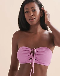 Textured Bandeau Bikini Top