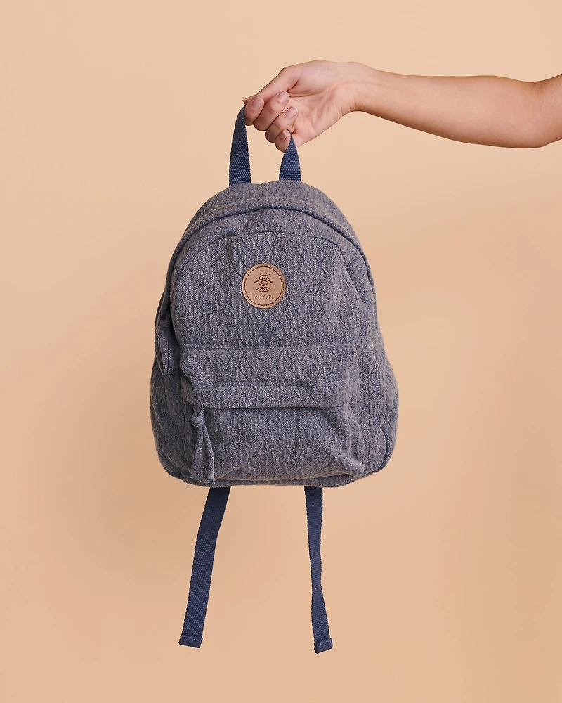 Mini sac à dos en coton jacquard