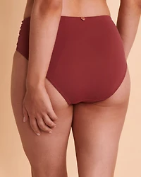 MAROON Foldable Waistband Bikini Bottom