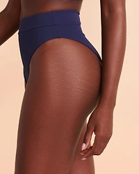 Bas de bikini taille haute réversible Suzy Q INDIGO BLUE