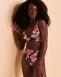 Bas de bikini taille haute réversible Suzy Q INDIGO BLUE