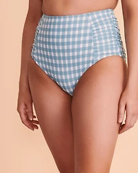 GINGHAM High Waist Bikini Bottom