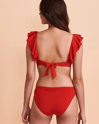 RUFFLE Triangle Bikini Top