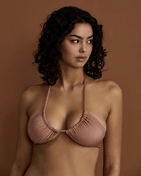 SHIMMER RIB Milana Triangle Bikini Top