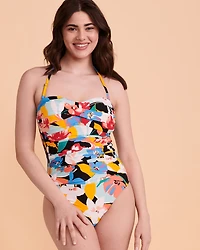 Maillot une-pièce bandeau MODERN BLOOM